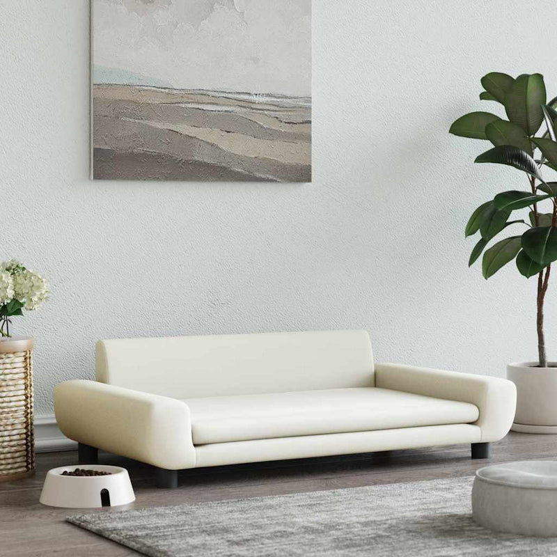 Chargez l'image dans la visionneuse de la galerie, Vidaxl hondenmand 100x54x33 cm fluweel crèmekleurig
