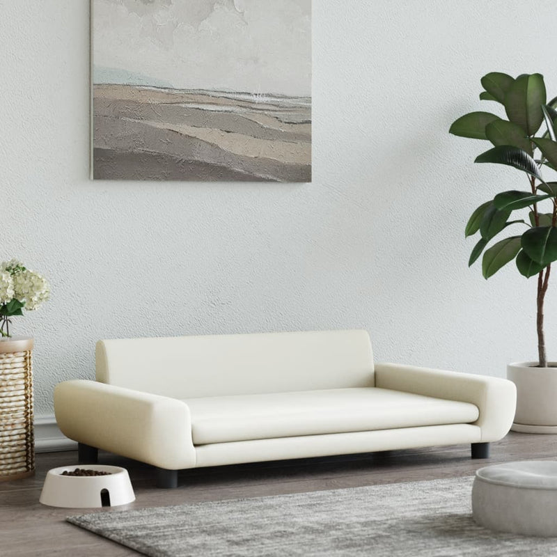 Load image into Gallery viewer, VidaXL Hondenmand 100x54x33 cm fluweel crèmekleurig
