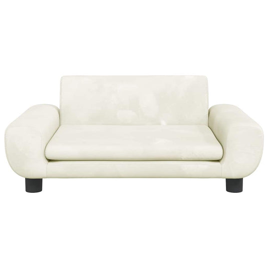 Vidaxl hondenmand 70x45x33 cm fluweel crèmekleurig