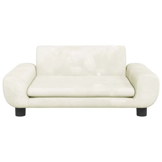 Vidaxl hondenmand 70x45x33 cm fluweel crèmekleurig