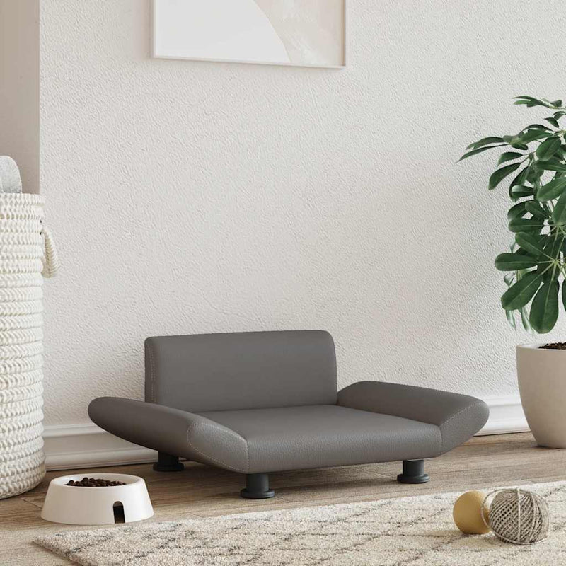 Load image into Gallery viewer, Vidaxl hondenmand 70x45x28 cm kunstleer grijs
