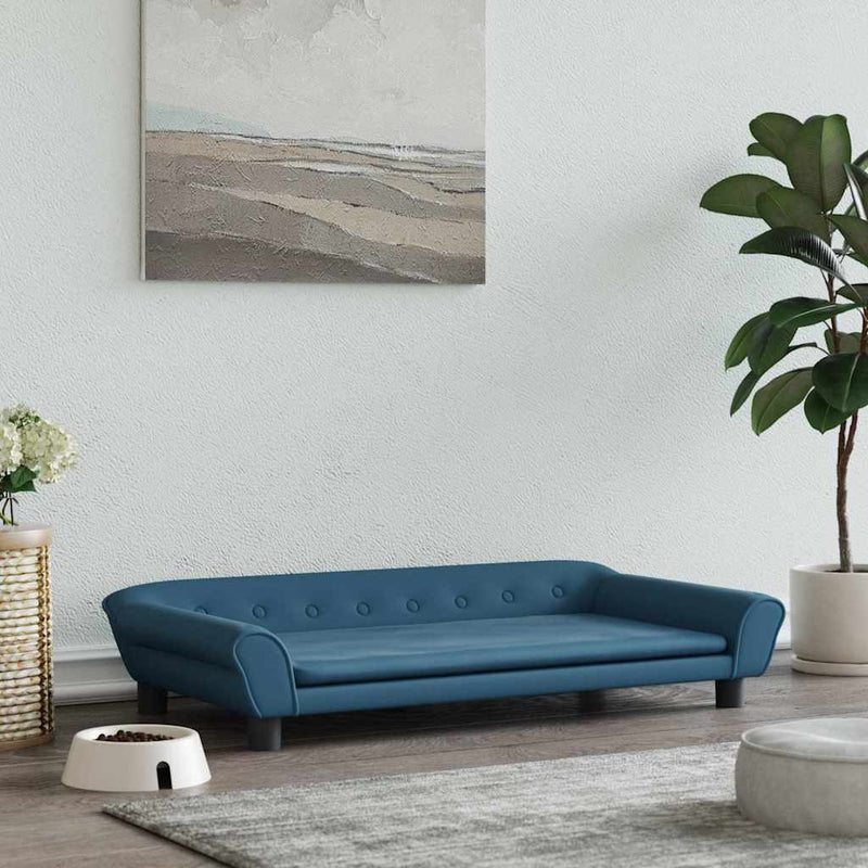 Load image into Gallery viewer, Vidaxl hondenmand 100x50x21 cm fluweel blauw
