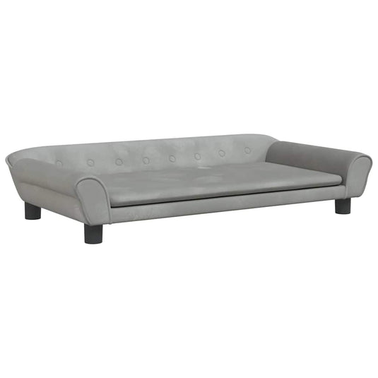Vidaxl hondenmand 100x50x21 cm fluweel lichtgrijs