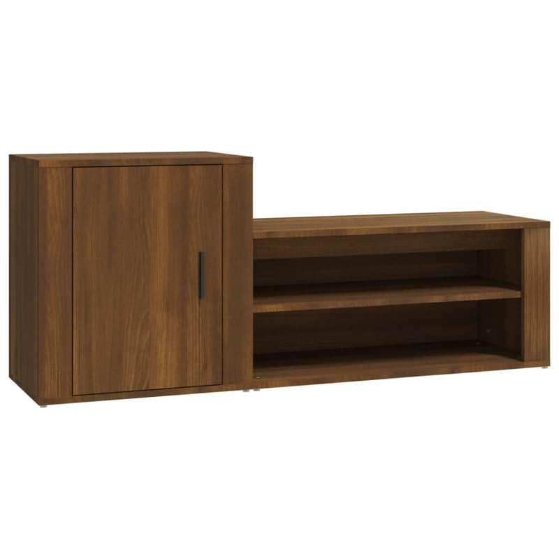 Load image into Gallery viewer, Vidaxl schoenenkast 130x35x54 cm bewerkt hout bruin eikenkleur
