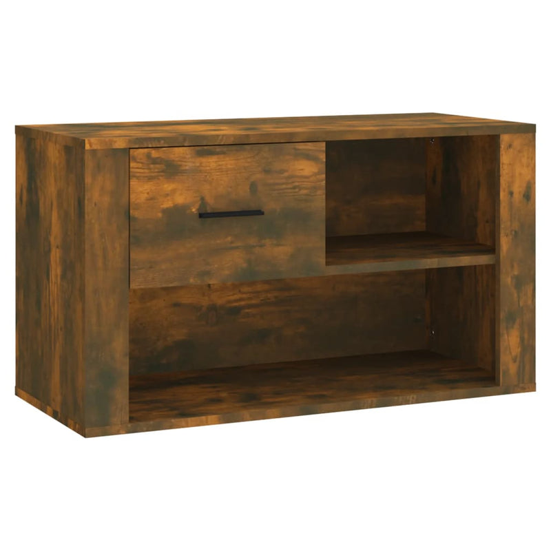 Load image into Gallery viewer, Vidaxl schoenenkast 80x35x45 cm bewerkt hout gerookt eikenkleurig
