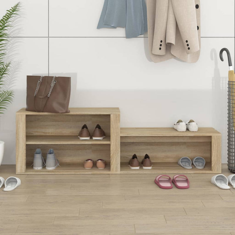 Load image into Gallery viewer, Vidaxl schoenenkast 150x35x45 cm bewerkt hout sonoma eikenkleurig
