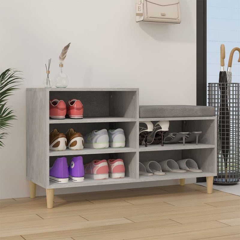 Load image into Gallery viewer, Vidaxl schoenenkast 102x36x60 cm bewerkt hout betongrijs
