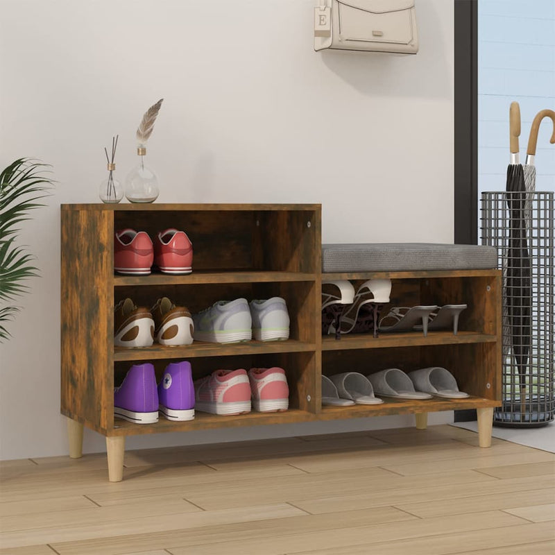Load image into Gallery viewer, Vidaxl schoenenkast 102x36x60 cm bewerkt hout gerookt eikenkleurig
