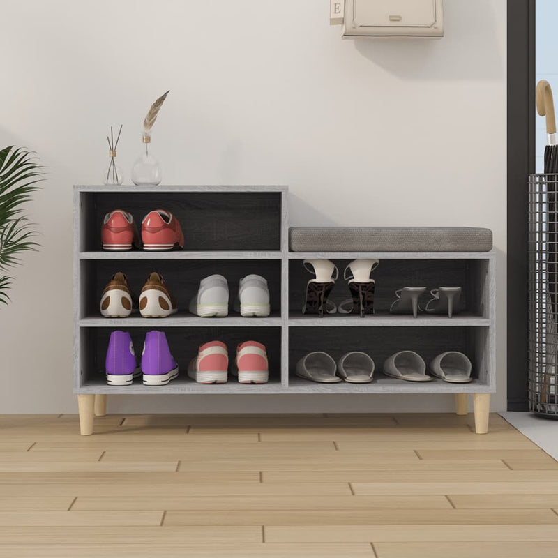 Load image into Gallery viewer, Vidaxl schoenenkast 102x36x60 cm bewerkt hout sonoma grijs
