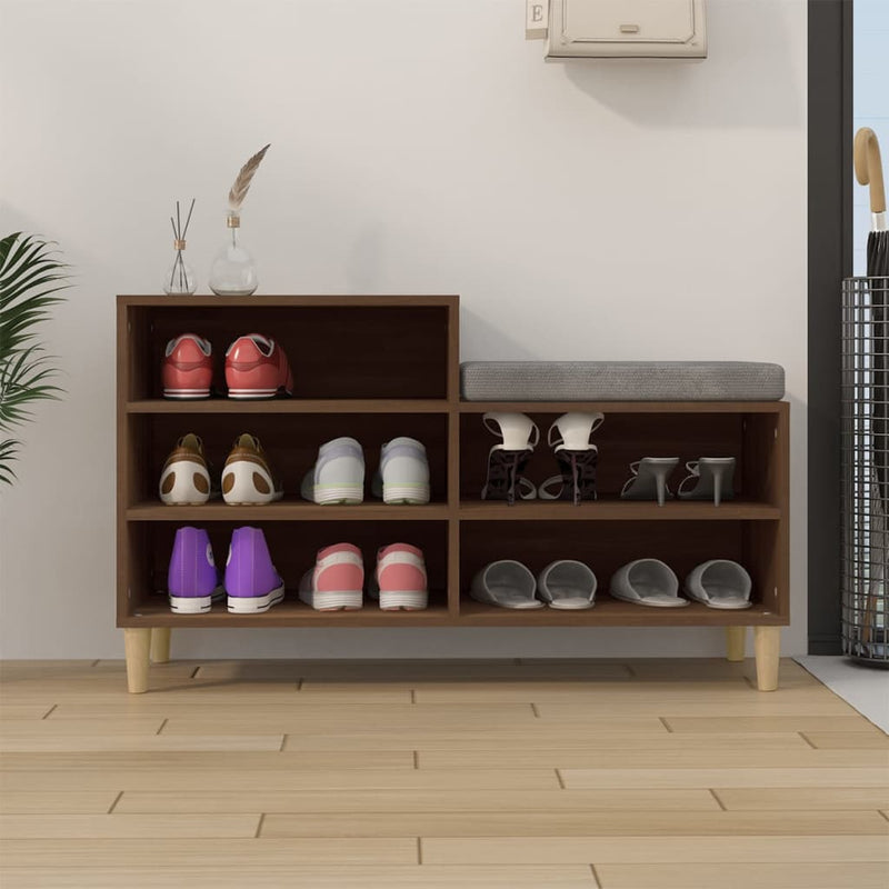 Load image into Gallery viewer, Vidaxl schoenenkast 102x36x60 cm bewerkt hout bruin eikenkleur
