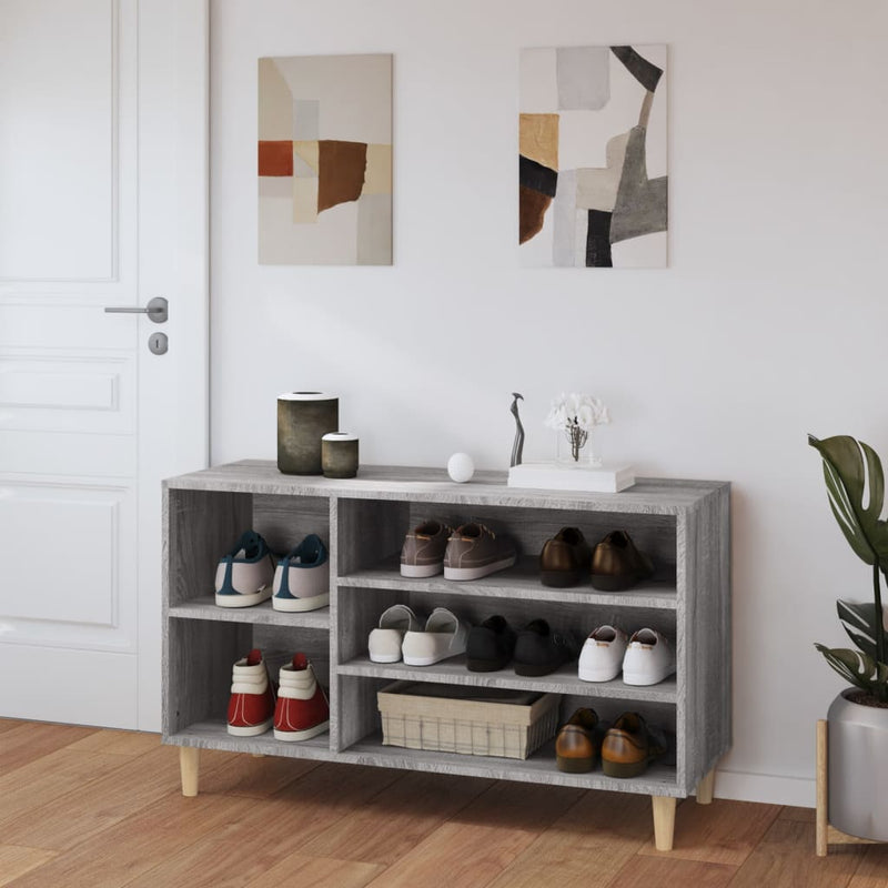 Load image into Gallery viewer, Vidaxl schoenenkast 102x36x60 cm bewerkt hout sonoma grijs
