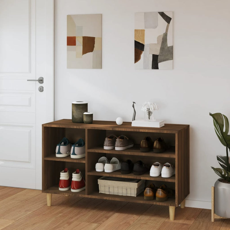Load image into Gallery viewer, Vidaxl schoenenkast 102x36x60 cm bewerkt hout bruin eikenkleur
