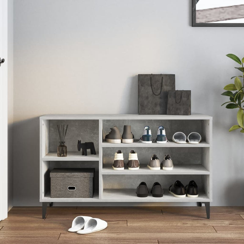 Load image into Gallery viewer, Vidaxl schoenenkast 102x36x60 cm bewerkt hout betongrijs
