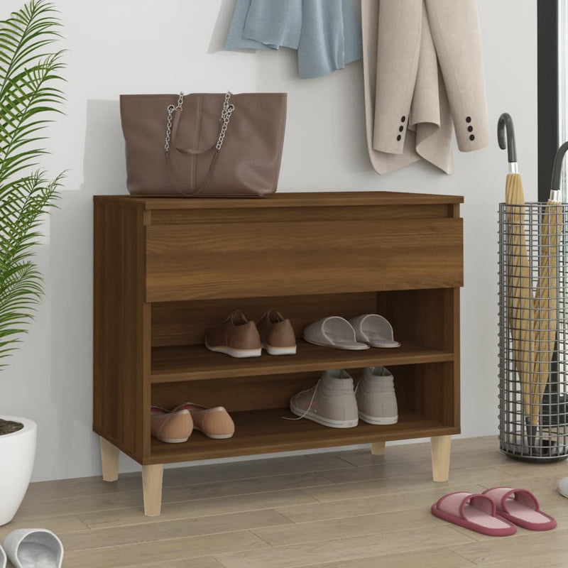 Load image into Gallery viewer, Vidaxl schoenenkast 70x36x60 cm bewerkt hout bruin eikenkleur
