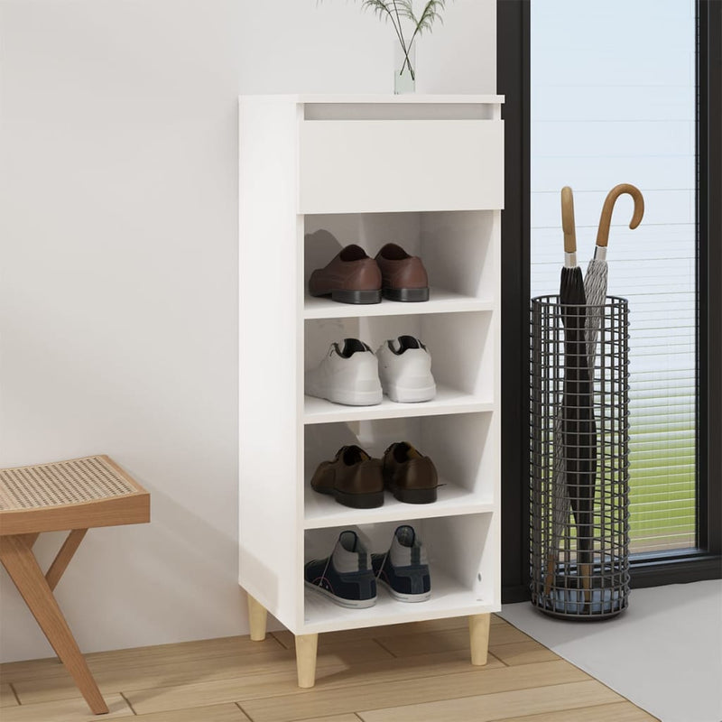 Load image into Gallery viewer, Vidaxl schoenenkast 40x36x105 cm bewerkt hout hoogglans wit
