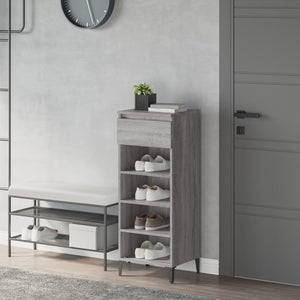 Vidaxl schoenenrek 40x36x105 cm bewerkt hout grijs sonoma eikenkleurig