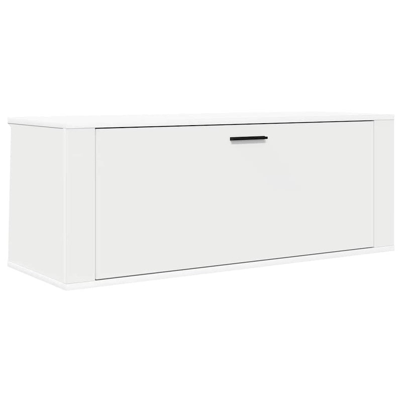 Load image into Gallery viewer, Vidaxl wandschoenenkast 100x35x38 cm bewerkt hout wit
