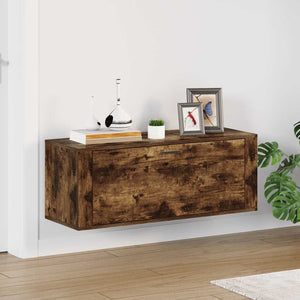 Vidaxl schoenenkast wandgemonteerd 100x35x38 cm bewerkt hout eiken