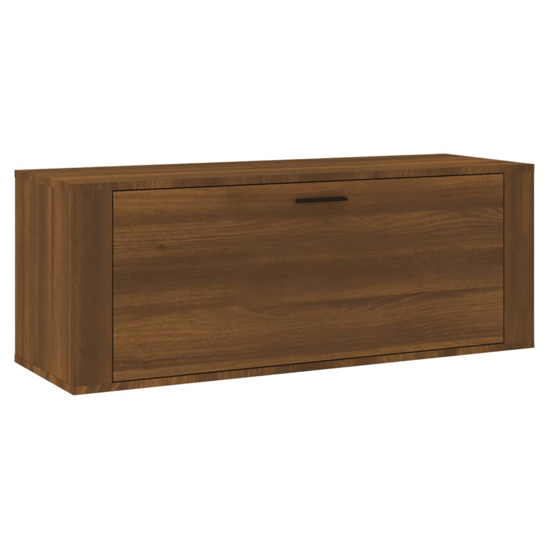 Load image into Gallery viewer, Vidaxl schoenenkast wandgemonteerd 100x35x38cm bewerkt hout bruineiken
