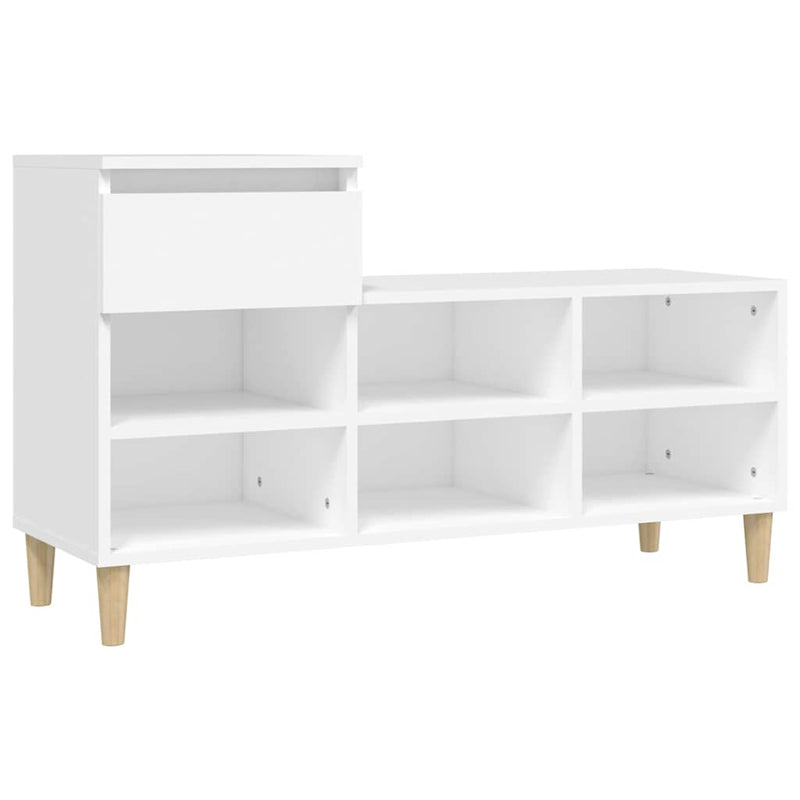 Afbeelding laden in galerijviewer, Vidaxl schoenenkast 102x36x60 cm bewerkt hout wit
