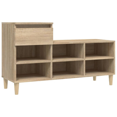 Vidaxl schoenenkast 102x36x60 cm bewerkt hout sonoma eikenkleurig