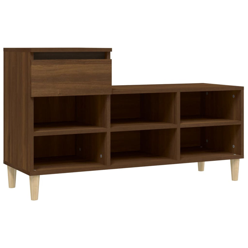 Load image into Gallery viewer, VidaXL Schoenenkast 102x36x60 cm bewerkt hout bruin eikenkleur
