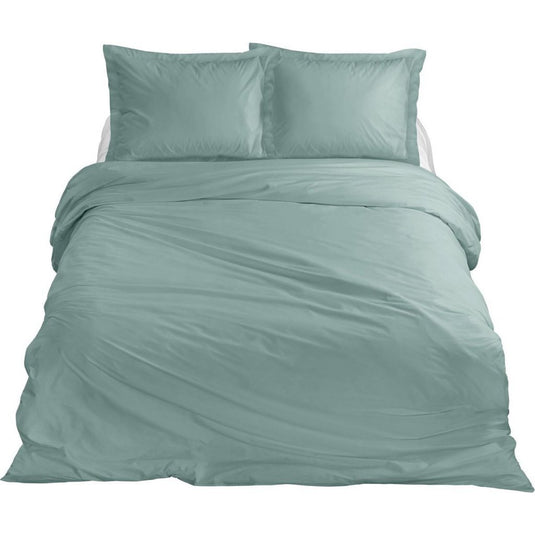Ten cate katoen satijnen eenpersoons dekbedovertrek 140x200 220 cm mint