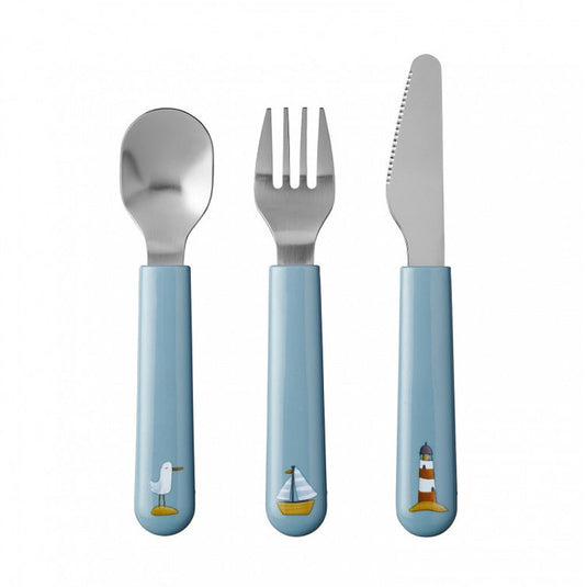Mepal bestek little dutch sailors bay 3-delig blauw