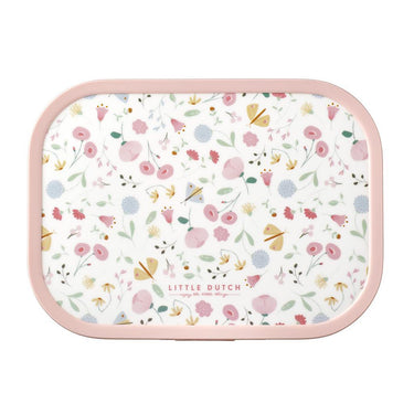 Mepal campus lunchbox little dutch flowers and butterflies roze wit