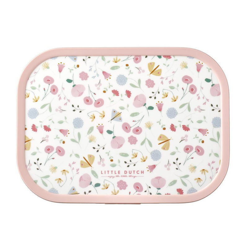 Load image into Gallery viewer, Mepal campus lunchbox little dutch flowers and butterflies roze wit
