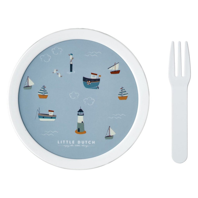 Load image into Gallery viewer, Mepal campus fruitbox sailors bay 300 ml wit blauw
