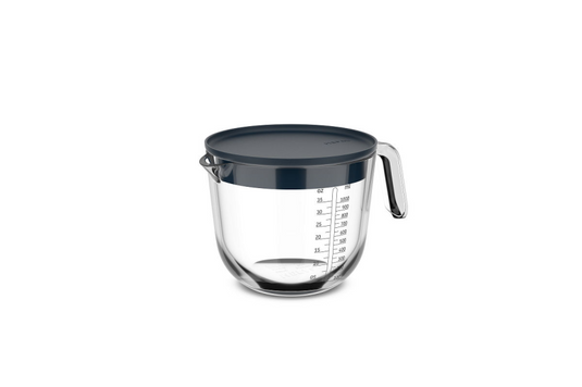 Mepal glas maatbeker chef it 1000ml met deksel - navy
