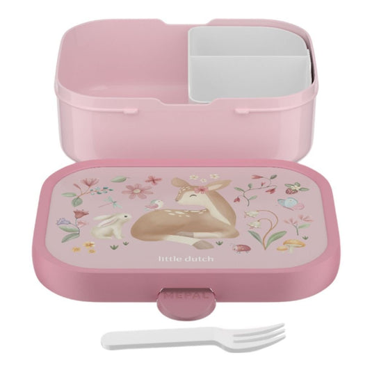 Mepal lunchbox campus little dutch - 750 ml - broodtrommel met vakjes voor kinderen - geschikt voor 4 boterhammen - fairy garden