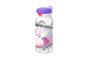 Mepal drinkfles met flipdop campus - 600 ml - waterfles kinderen - lekdicht - hygiënische deksel - unicorn glow