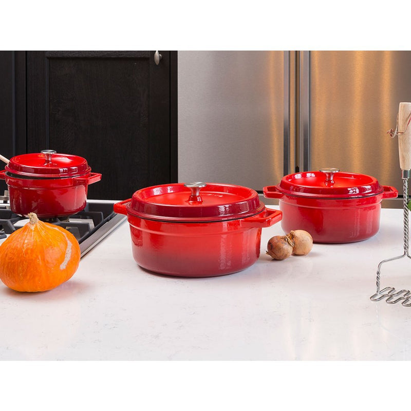 Load image into Gallery viewer, Sola Sola Gietijzeren Braadpan 20 cm Rood Oranje
