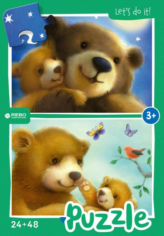 Rebo legpuzzel 24 + 48 stukjes - bear fa