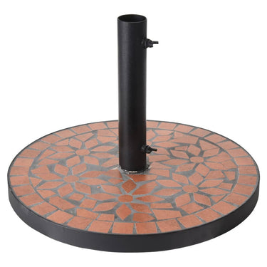 Progarden parasolvoet met terra-design mosaic zwart en oranje
