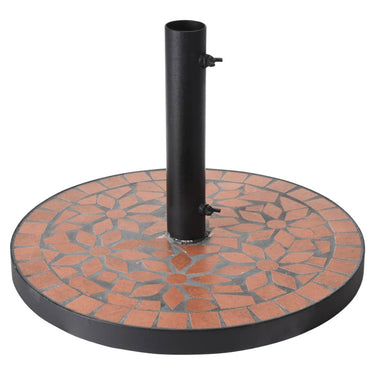 Progarden parasolvoet met terra-design mosaic zwart en oranje