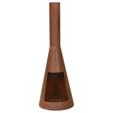 Ambiance haard met schoorsteen ambient 100 cm roestkleurig