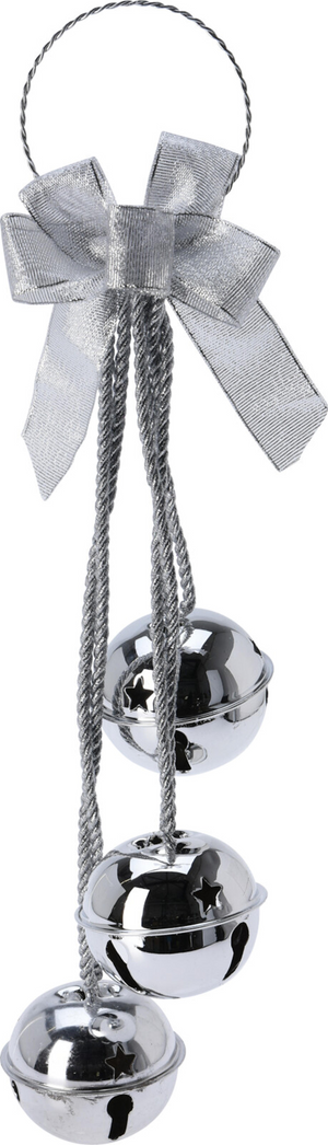 Kerst deurhanger bellen - zilver