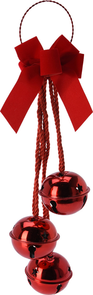 Kerst deurhanger bellen - rood