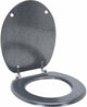 Bathroom solutions toiletbril 45x37.5 cm zilver mdf
