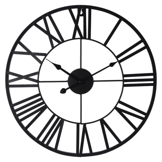 H s collection wandklok romeinse cijfers zwart
