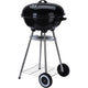 Overige merken kogelgrill houtskoolbarbecue op wielen 46 cm zwart