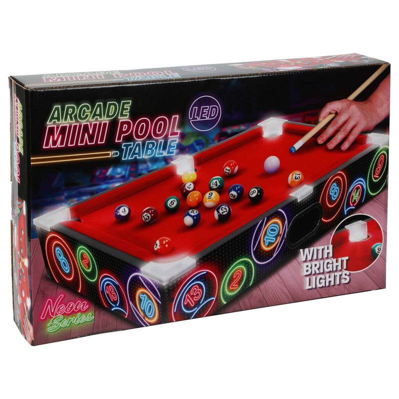 Load image into Gallery viewer, Tender Toys Tender Toys Minipooltafel met LED-verlichting 48,5x30x8,5 cm
