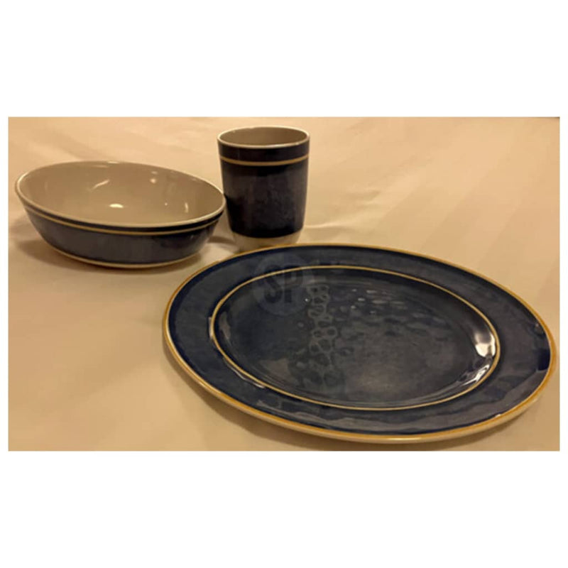 Load image into Gallery viewer, Redcliffs 12-delige Campingserviesset melamine blauw

