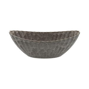 Hbx natural living bloempot melamine ribble 36x15x14cm bruin