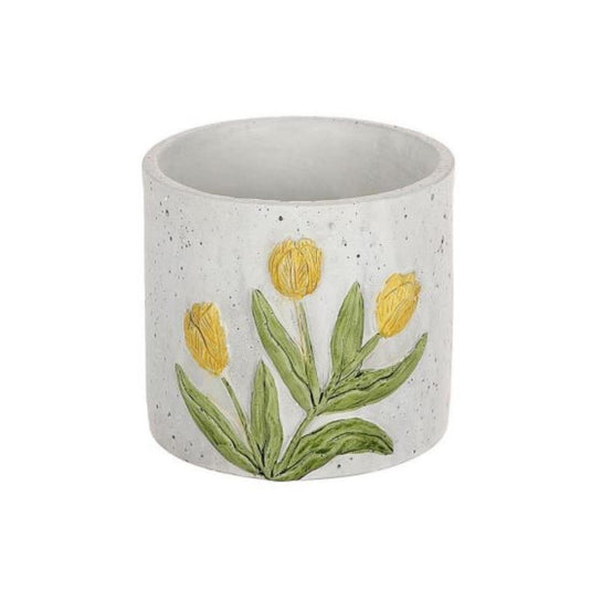 Hbx natural living hbx natrural living bloempot tulp geel ã˜12,5xh11,3cm
