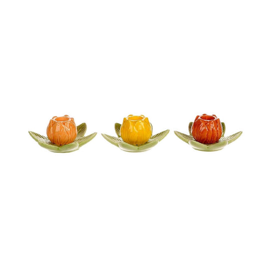 Hbx natural living hbx natrural living kandelaar tulp 10x9x5cm
