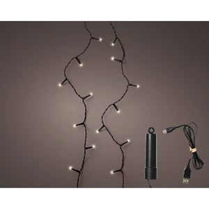Lumineo led duracharge basic lights + twinkel effect ip44 zwart
